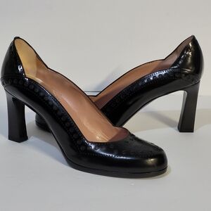 Emporio Armani Black Leather Heels